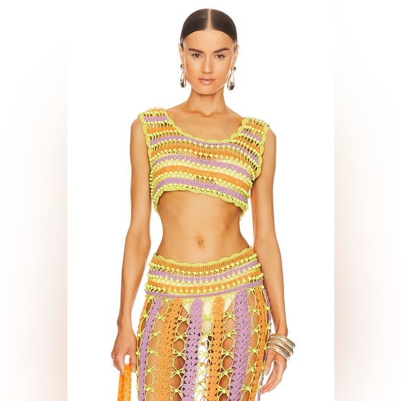 CeliaB Argento Crochet Skirt and Crop Top Set - Picture 4 of 10